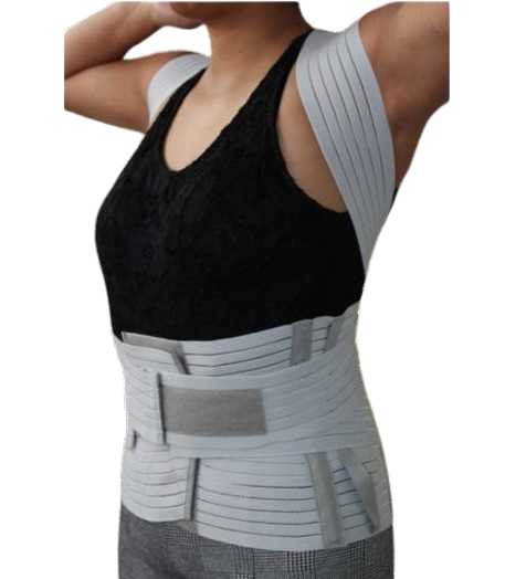 [000570] FAJA DORSOLUMBAR PREMIUM CH GRIS VENTILADA