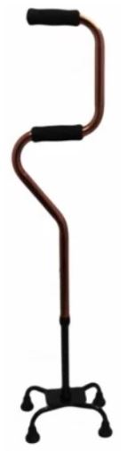 [012196] BASTON 4 APOYOS DOBLE CUELLO SC-664 BRONCE DE ALUMINIO