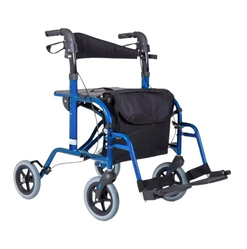 ANDADERA COMPANION M340-023 HÍBRIDA AZUL CON DESCANSAPIES