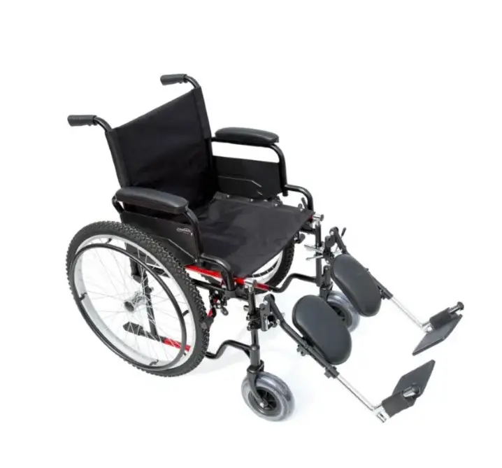 SILLA DE RUEDAS COMPANION M300-150 TT 18" NEGRA CON ELEVAPIES DE ACERO