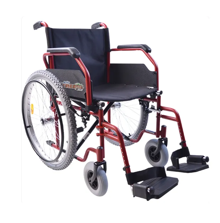 SILLA DE RUEDAS XTREME 18" R218020FG-TN ACERO ROJA L NEUMÁTICA CON DESCANSAPIES