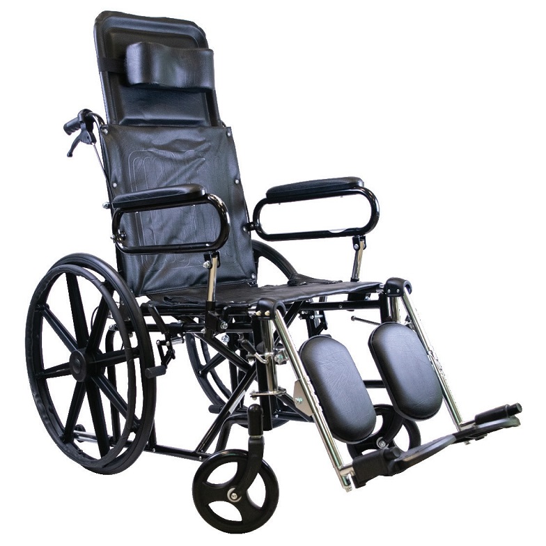 SILLA DE RUEDAS MEDICAL RECLINABLE SRR902NMS NEGRA