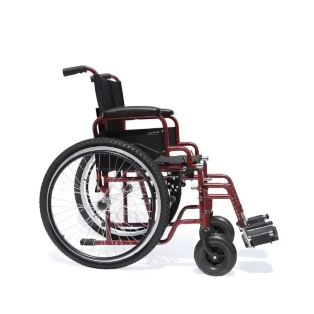 [012603] SILLA DE RUEDAS COMPANION M300-141 TT 18" VINO CON DESCANSAPIES