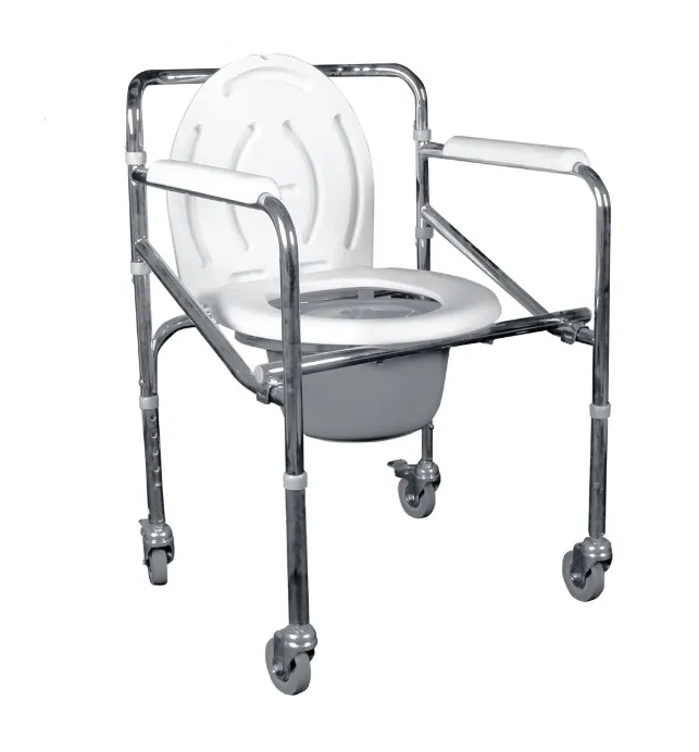 [012605] COMODO R211202 DE ACERO CROMADO CON RUEDAS PLEGABLE