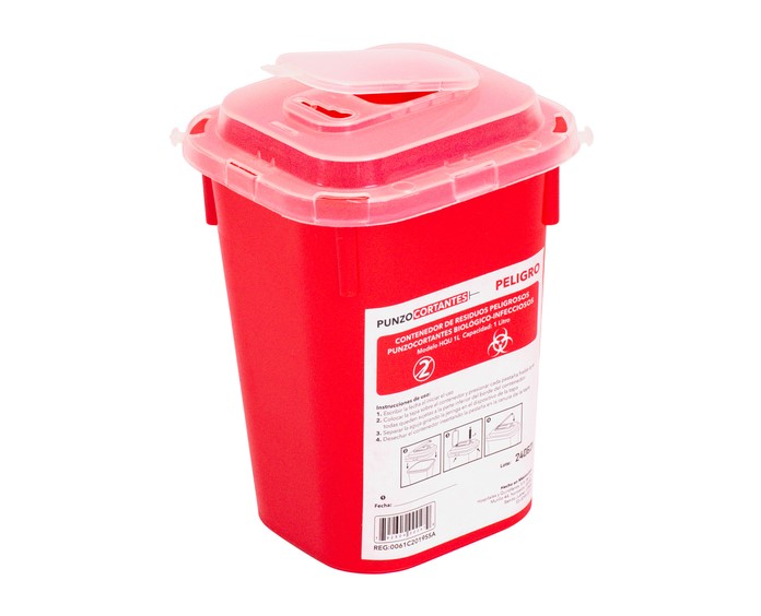 RECOLECTOR 1 LT. 0646000 DE PUNZOCORTANTES