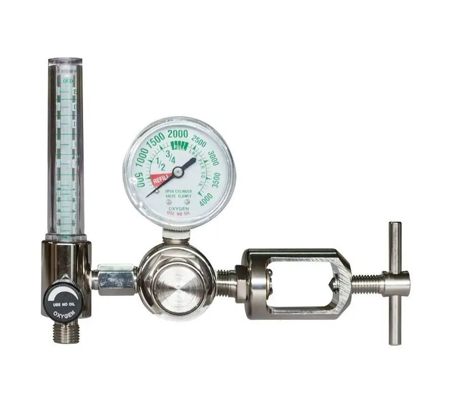 REGULADOR DE OXIGENO DE YUGO CON FLUJOMETRO R-R870FDY 2-15 LPM 680