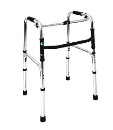[012018] ANDADERA EKO EA100101 PLEGABLE PLATA DE ALUMINIO PULIDO