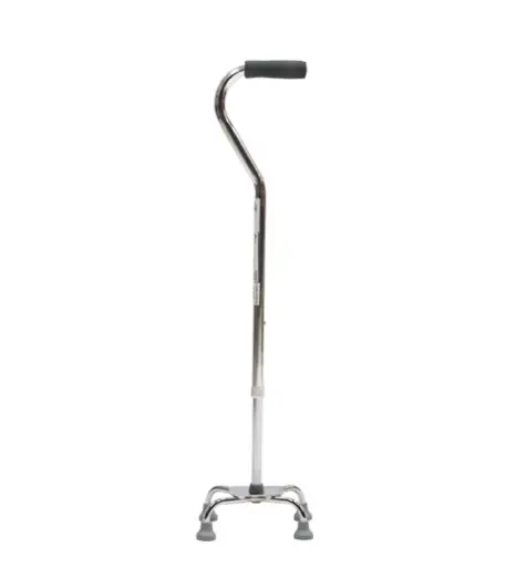 BASTON 4 APOYOS R211133 PLATA BRILLANTE BASE METALICA