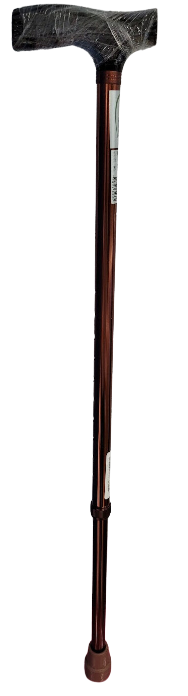 BASTON MOBICARE ECL074B ALEMAN CAFÉ MANGO DE MADERA DE ALUMINIO