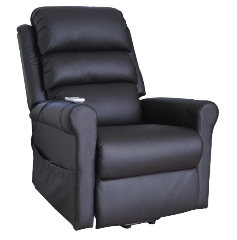 REPOSET RECLINABLE VINIPIEL CHOCOLATE SIST. DE MASAJE/CALOR   KH100101