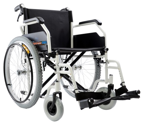 [012598] SILLA DE RUEDAS XTREME 20" R218260GL-TN CON DESCANSAPIES BLANCO GLAC. DE ACERO, FRENO RESP.
