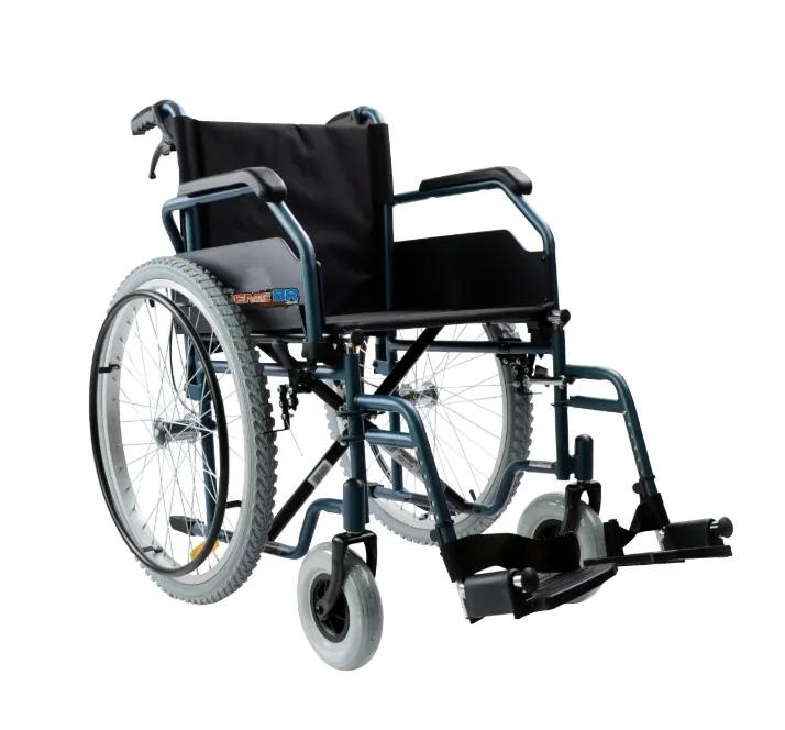 [012599] SILLA DE RUEDAS XTREME 18" R218210UL-TN CON DESCANSAPIES, AZUL ULTRAM DE ACERO FRENO RESP.