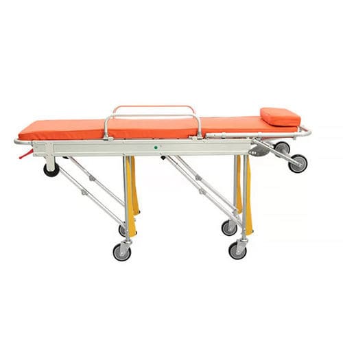 CAMILLA XIE-YXH3B PARA AMBULANCIA PLEGABLE TAPIZ NARANJA SOPORTA 159 KG. 190X55X25-92 CM.