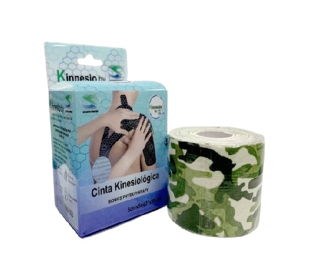 [030191] CINTA KINESIOLÓGICA VERDE MILITAR CAMUFLAJE SC-K5CG