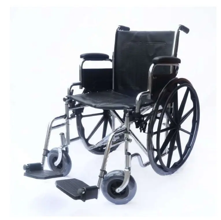 [012690] SILLA DE RUEDAS COMPANION M300-113 TAPIZ NEGRO 18´´CROMADA CON DESCASAPIE