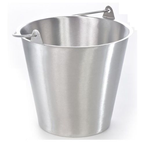 [010131] CUBETA DE PATADA CON BASE 12 LTS DE ACERO INOXIDABLE 